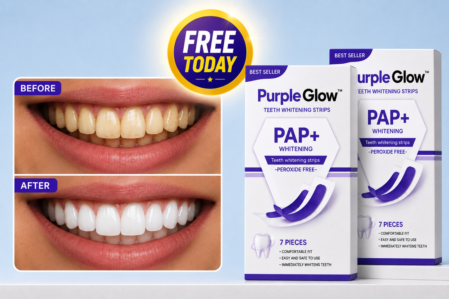 PurpleGlow™ Teeth Whitening Strips