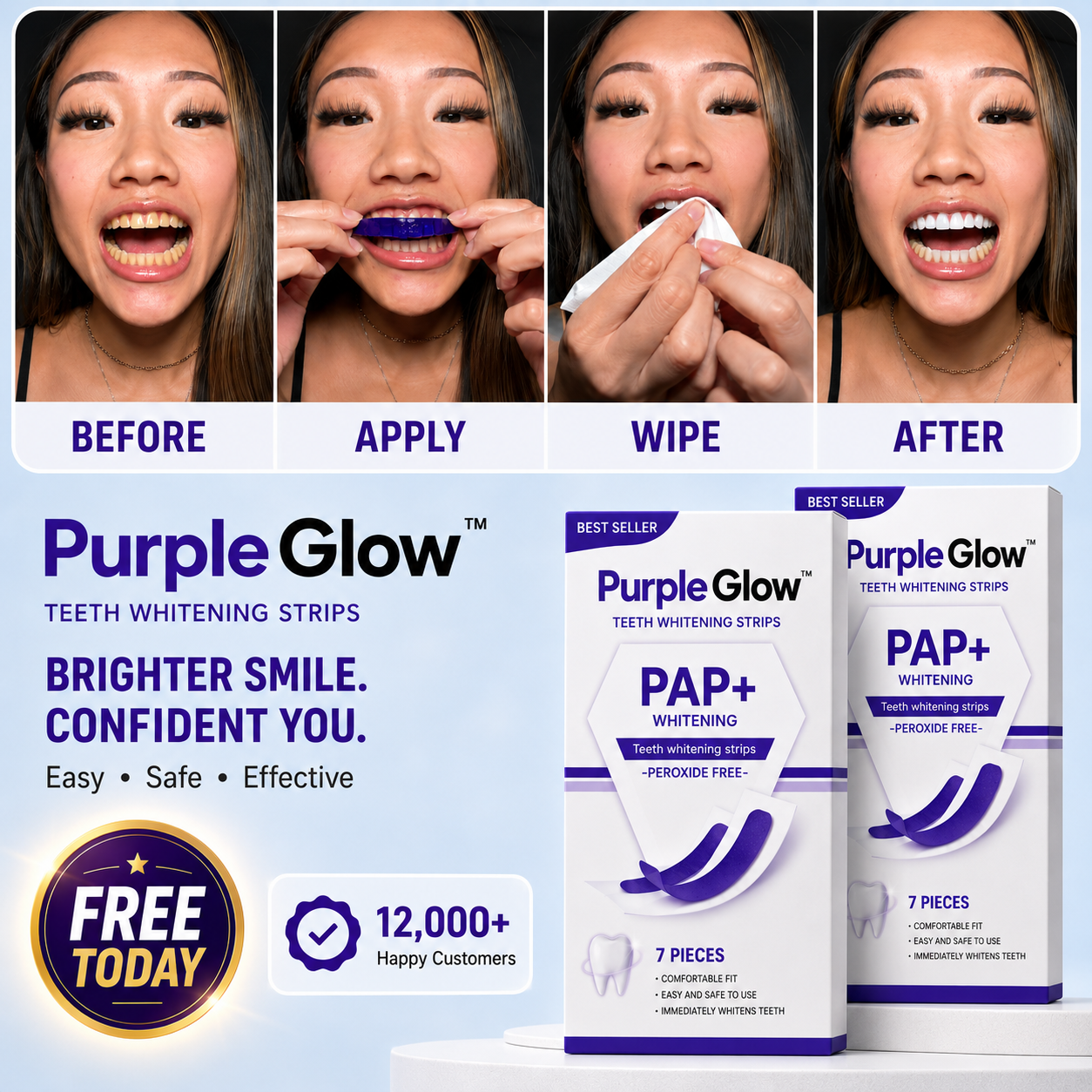 PurpleGlow™ Teeth Whitening Strips